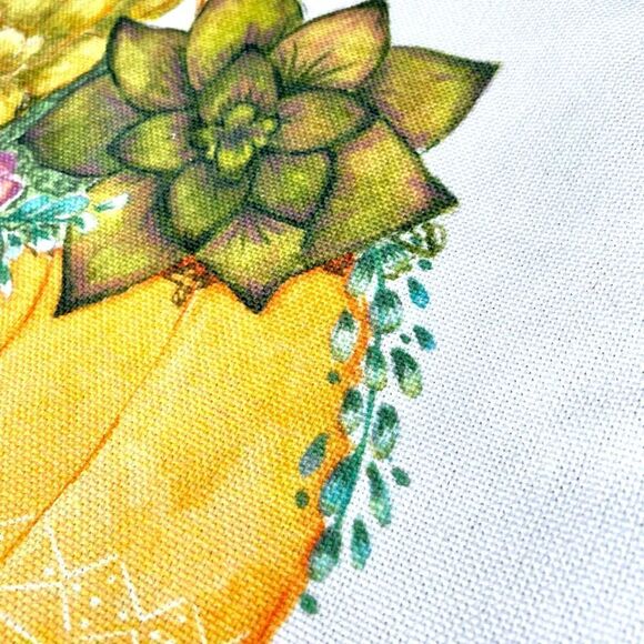 Succulent Pumpkin Pillow Cover 16 x 16 Standard Fits 18 x 18 Pillow Insert Fall - Picture 6 of 7